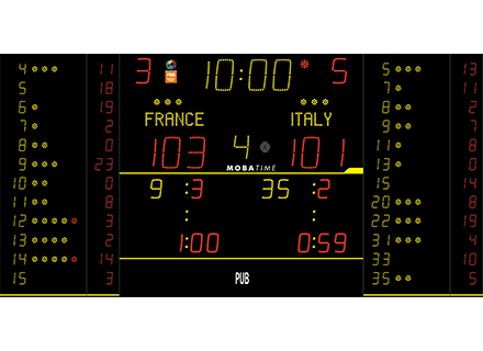 Tableau d'affichage sportif d'intérieur 8NT325-FS10