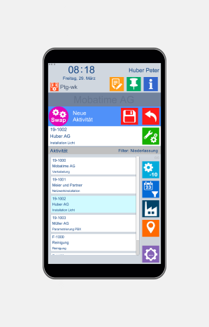 App Enregistrement de l'activité